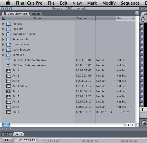 Structure of bins in FCP